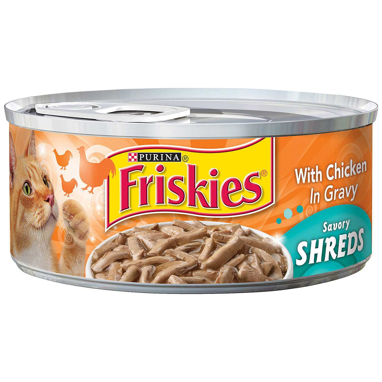 Purina Friskies Chicken in Gravy Savory Shreds Wet Cat Food - Healthber