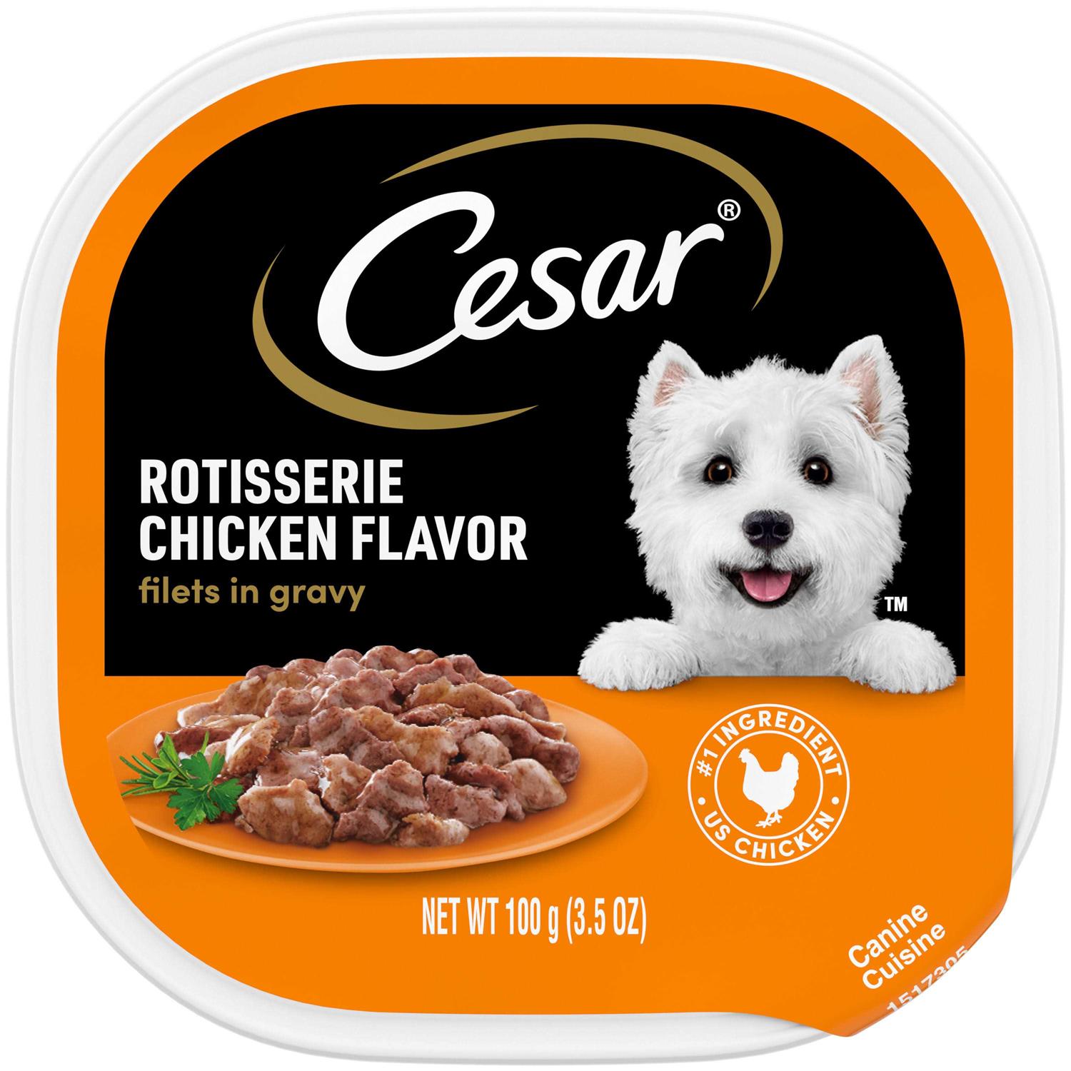 Cesar Filets in Gravy Rotisserie Chicken Flavor Wet Dog Food - Healthber