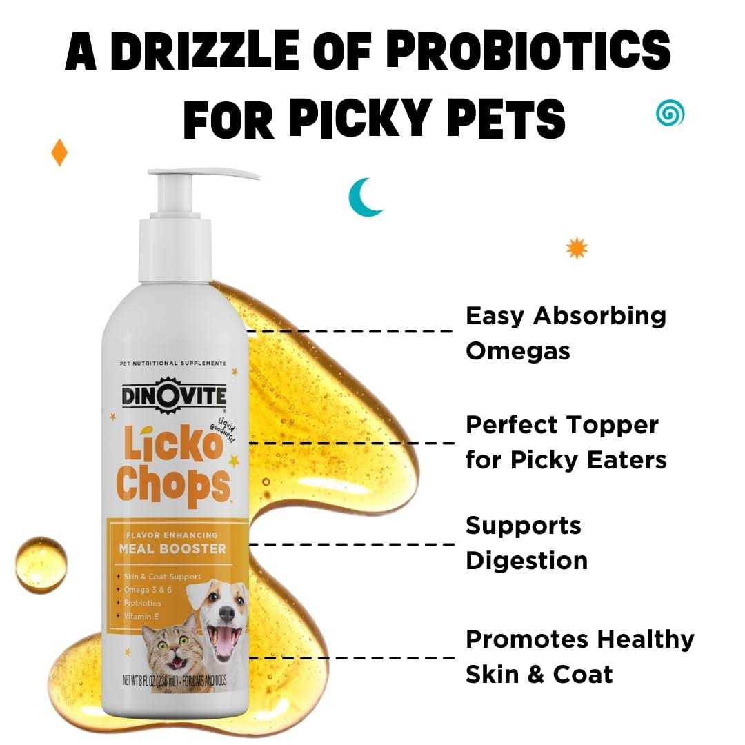 Lickochops Fatty Acid Liquid Supplement for Dogs & Cats - Healthber