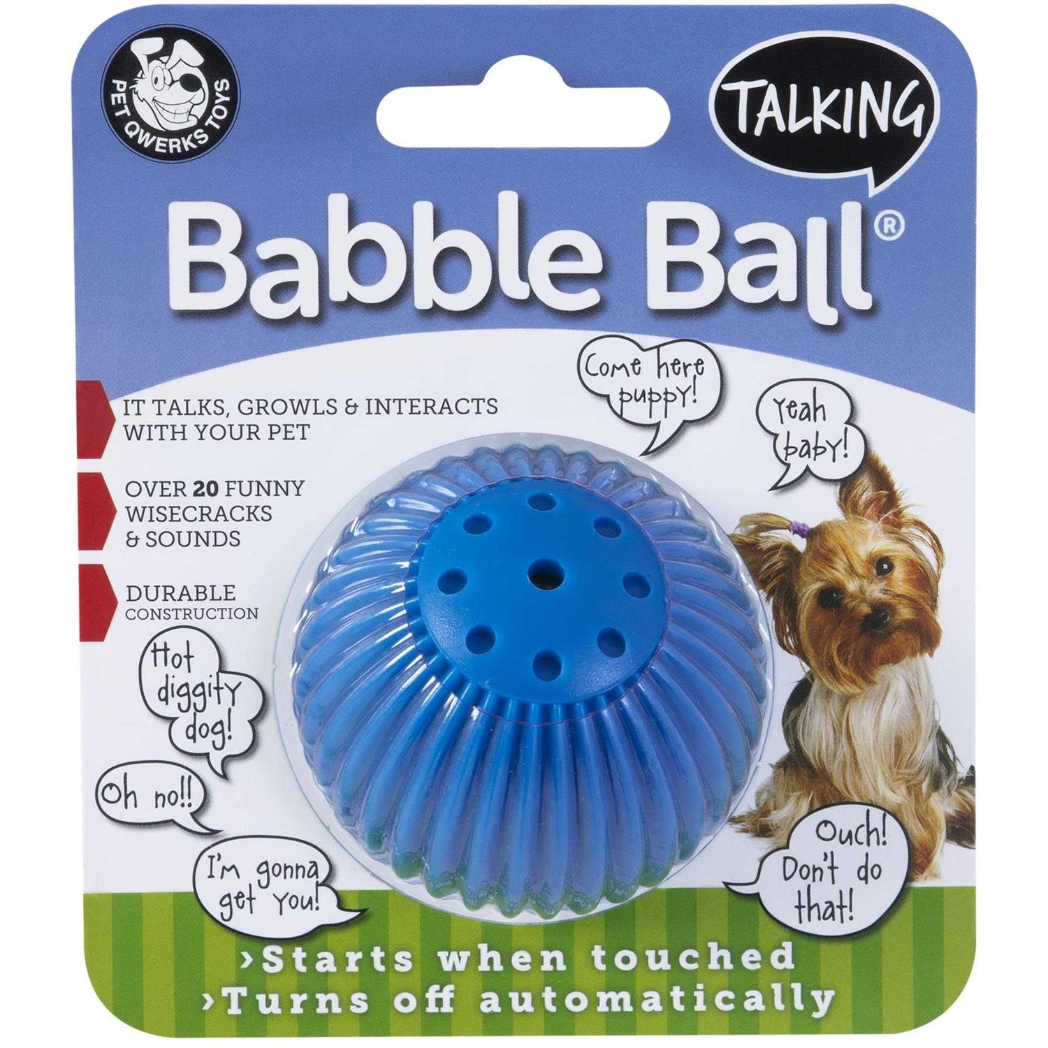 Pet Qwerks Talking Babble Ball Small - Healthber
