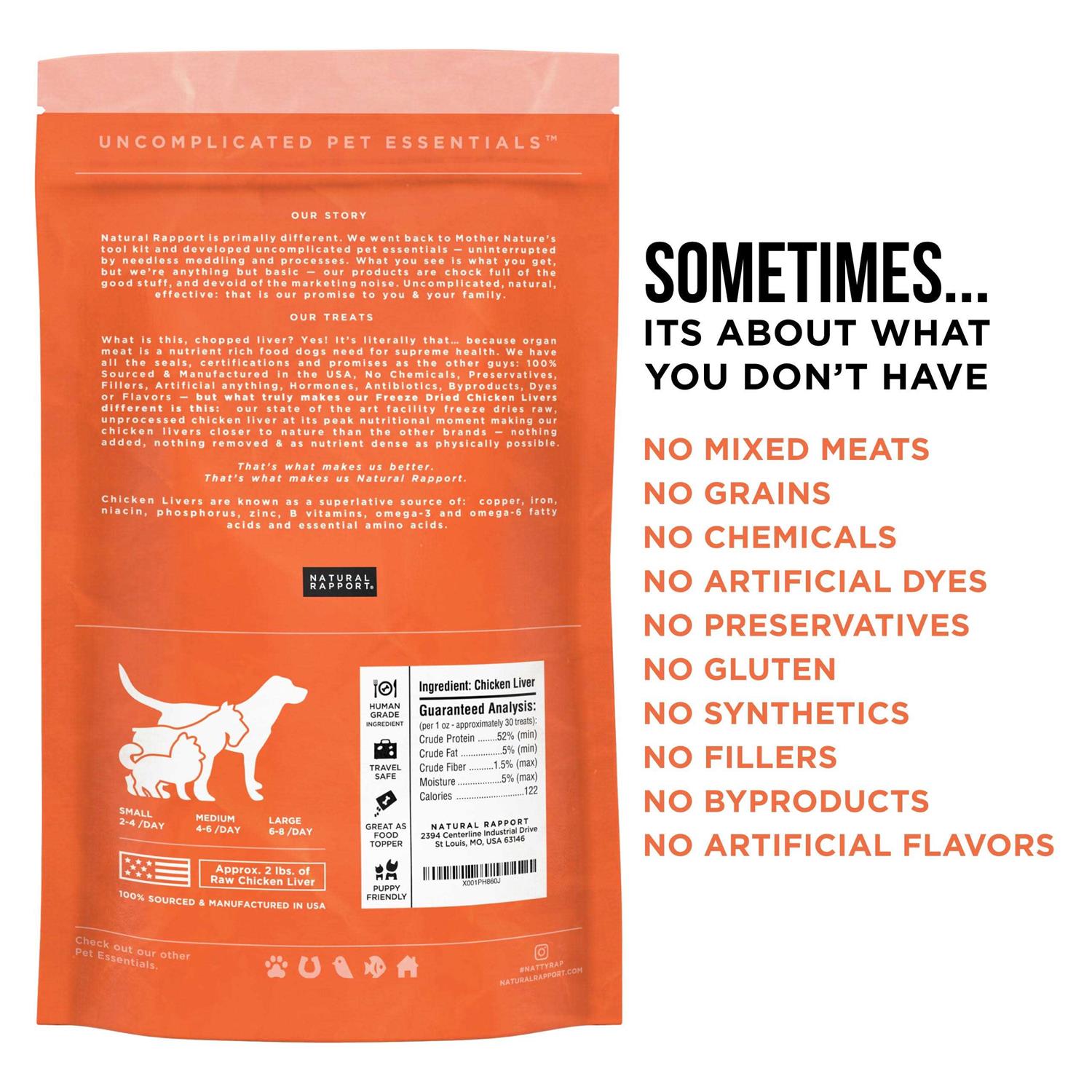 Natural Rapport The Only Freeze-Dried Chicken Liver Dog Treats - Healthber