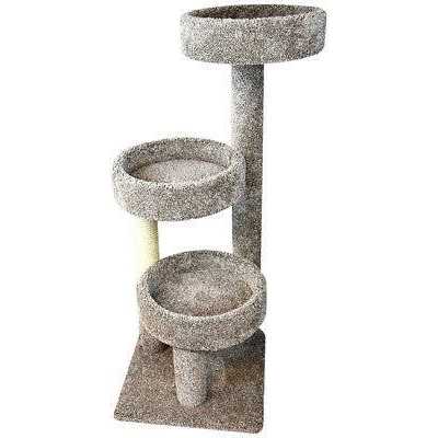 New Cat Condos Carpeted Solid Wood Cat Tree Tower - Healthber