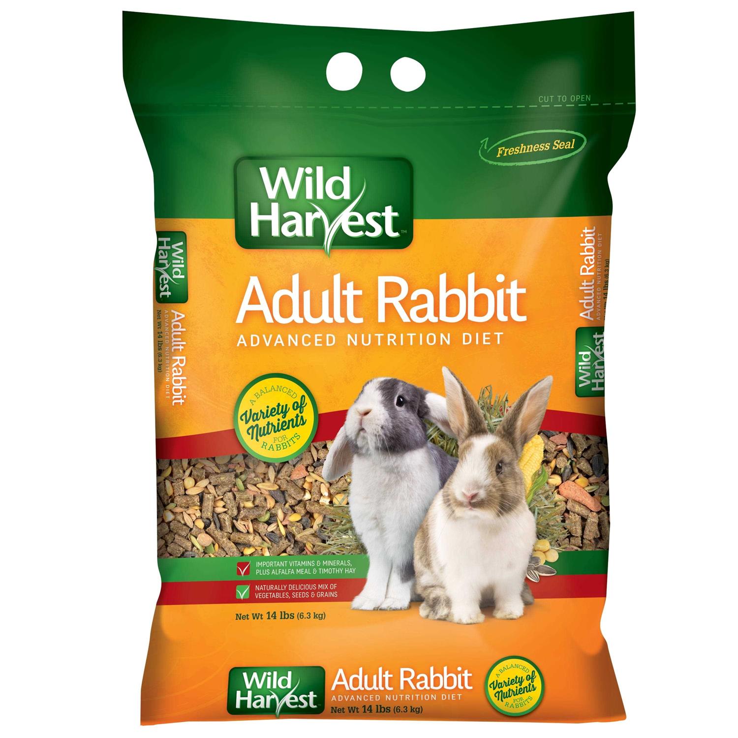 Wild Harvest Advanced Nutrition Adult Rabbit 14 Pounds, Complete and Balanced Diet - Healthber