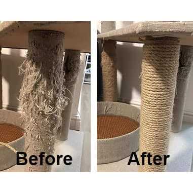 Pettipaws Cat Natural Sisal Rope for Replacement Scratching Posts,Sturdy Hemp Rope for Repairing Modern Cat Trees,6mm Diameter Sisal Rope Can DIY - Healthber