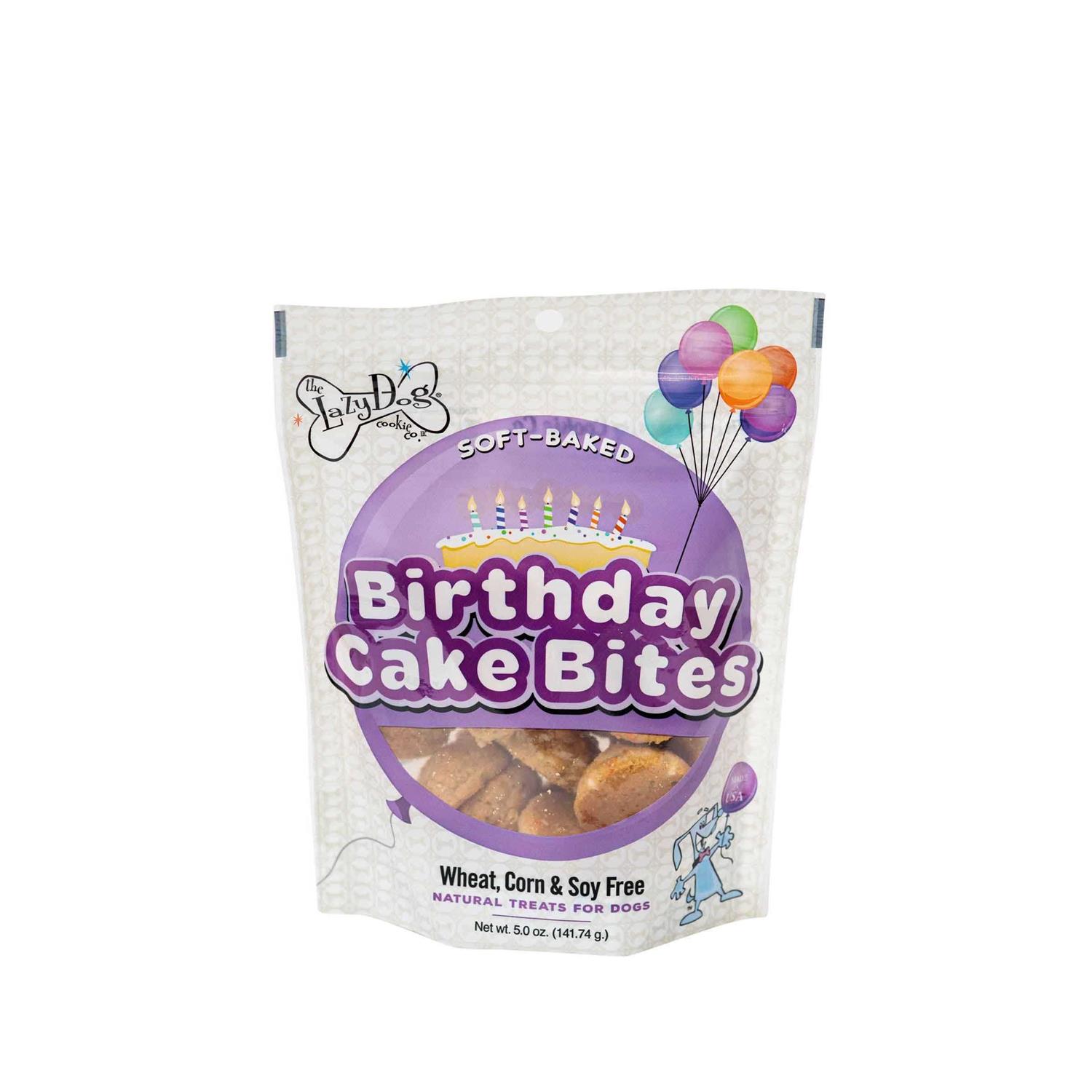 The Lazy Dog Cookie Co. Birthday Cake Bites Dog Treats - Healthber