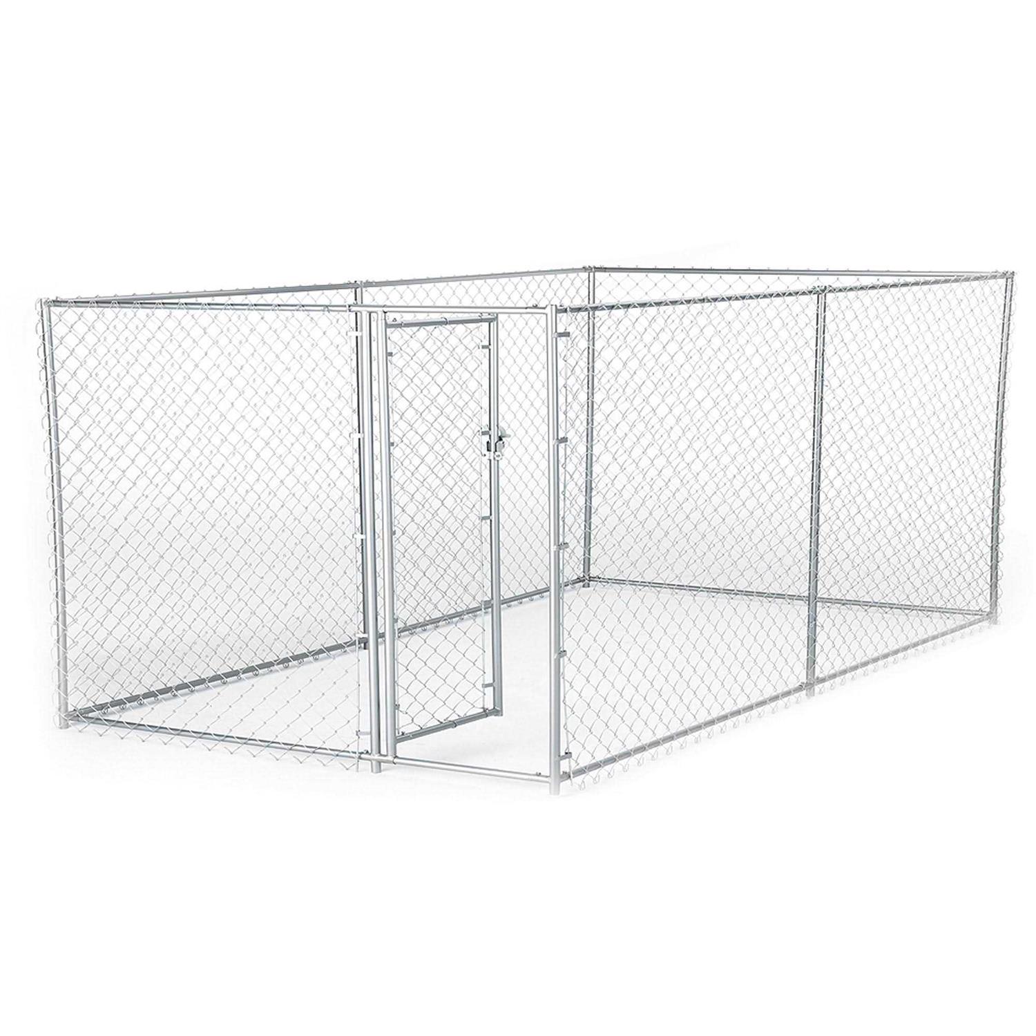 Lucky Dog Galvanized Chain Link Kennel - Healthber