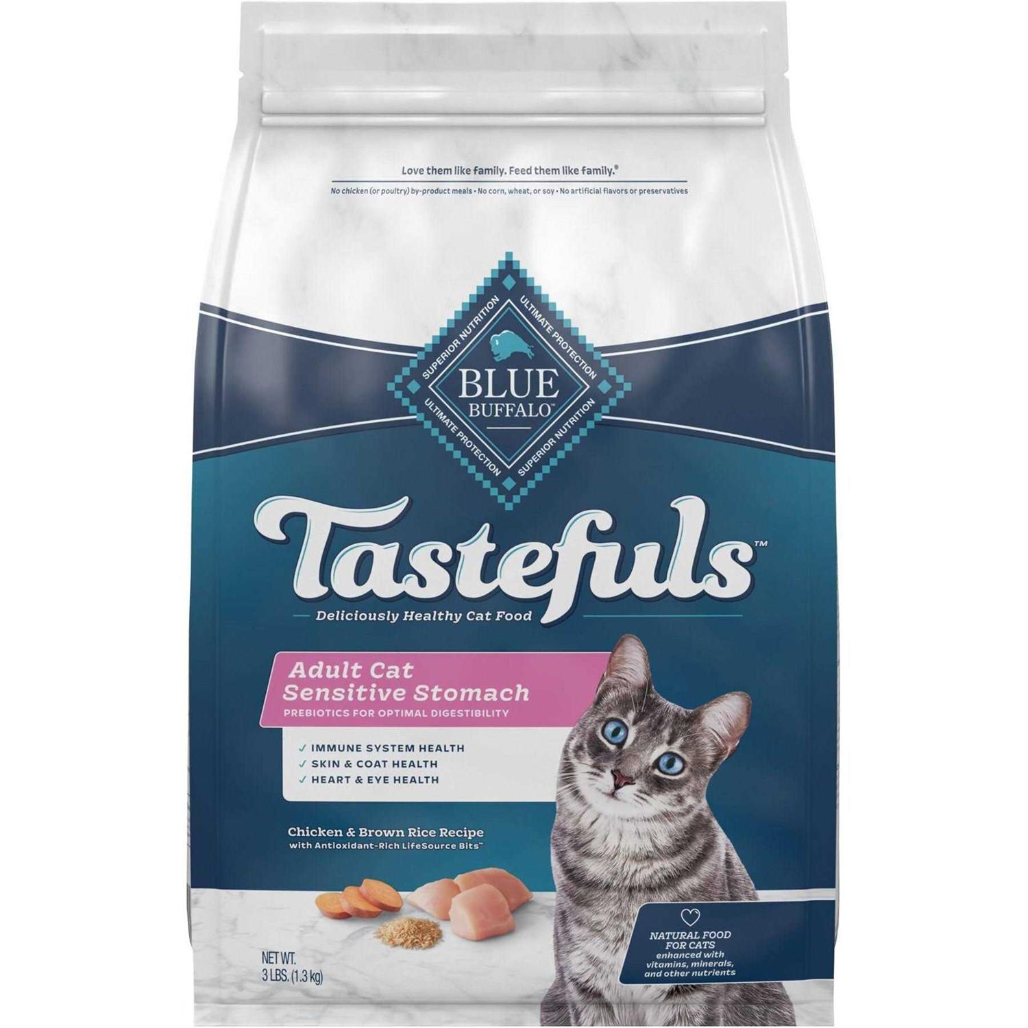 Blue Buffalo Tastefuls Adult Dry Cat Food Brown Rice - Healthber