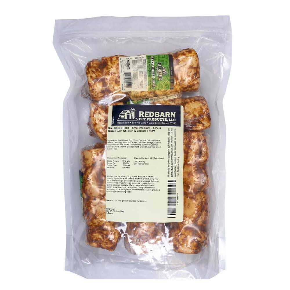 Redbarn Beef Cheek Roll Dog Large - Healthber
