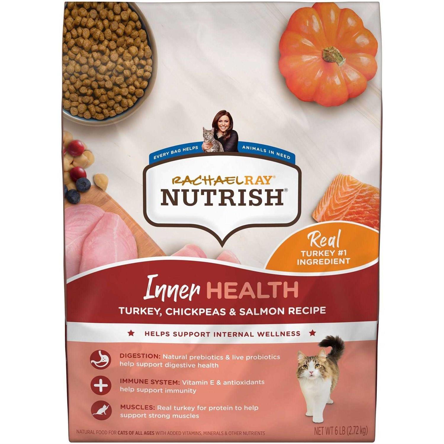 Rachael Ray Nutrish Inner Health Dry Cat Food Turkey - Healthber