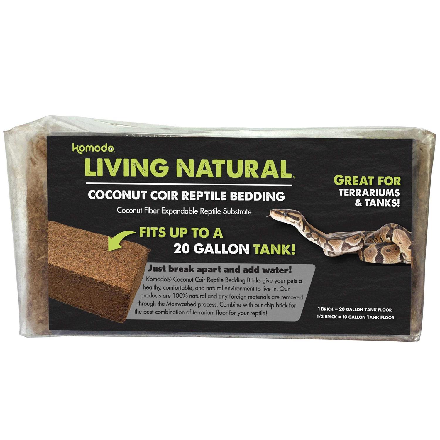 Komodo Living Natural Coconut Coir Reptile Bedding Brick - Healthber