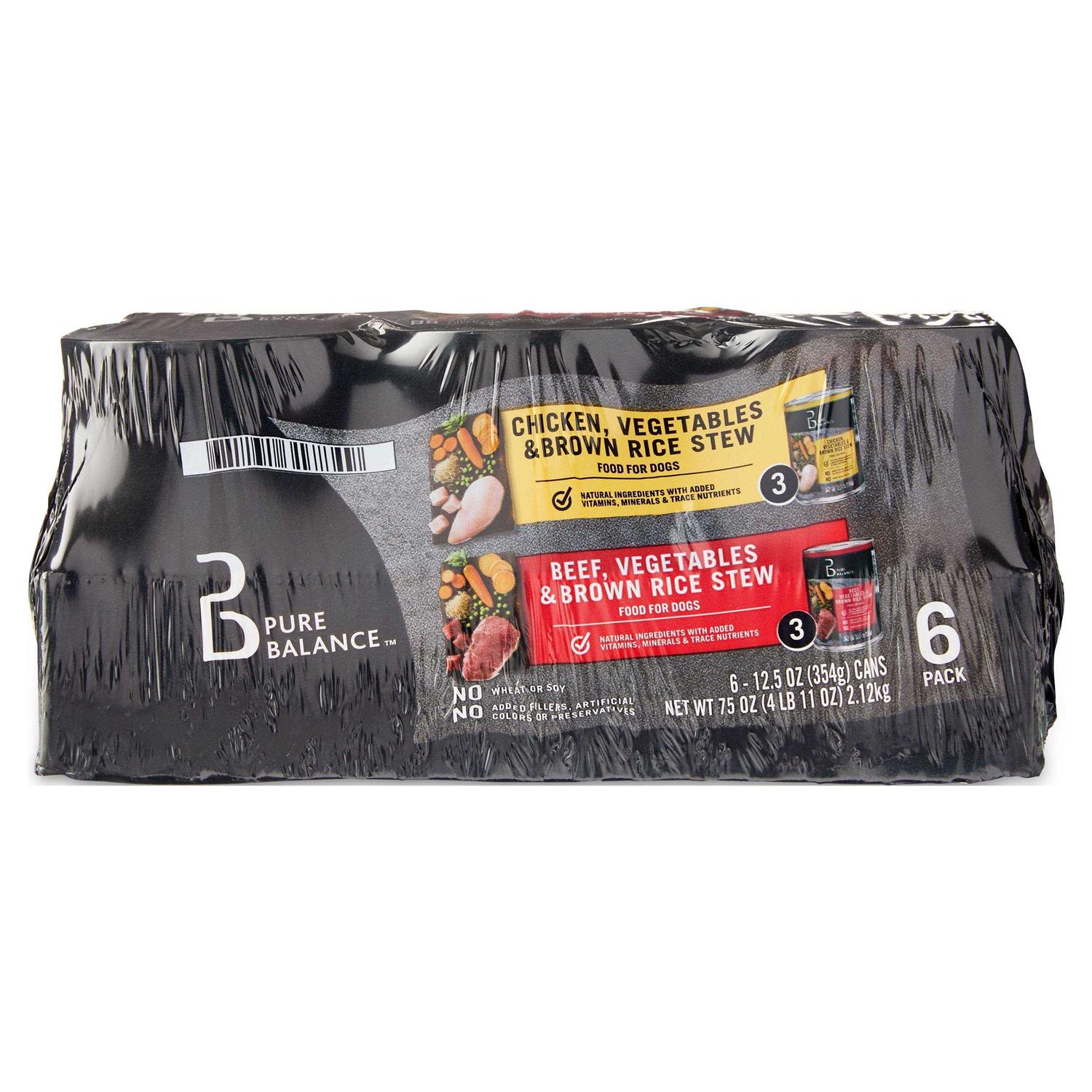 Pure Balance Beef Stew and Chicken Stew Wet Dog Food Variety Pack - Healthber