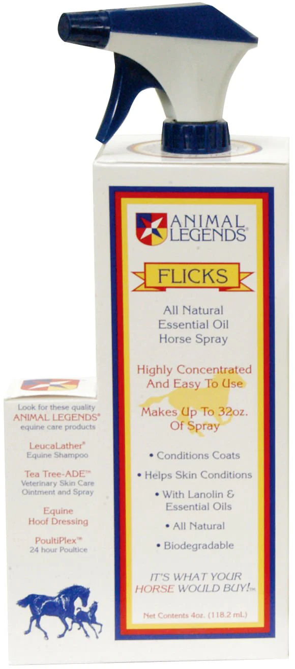 Flicks Natural Essential Oil Fly Spray for Horses - Healthber