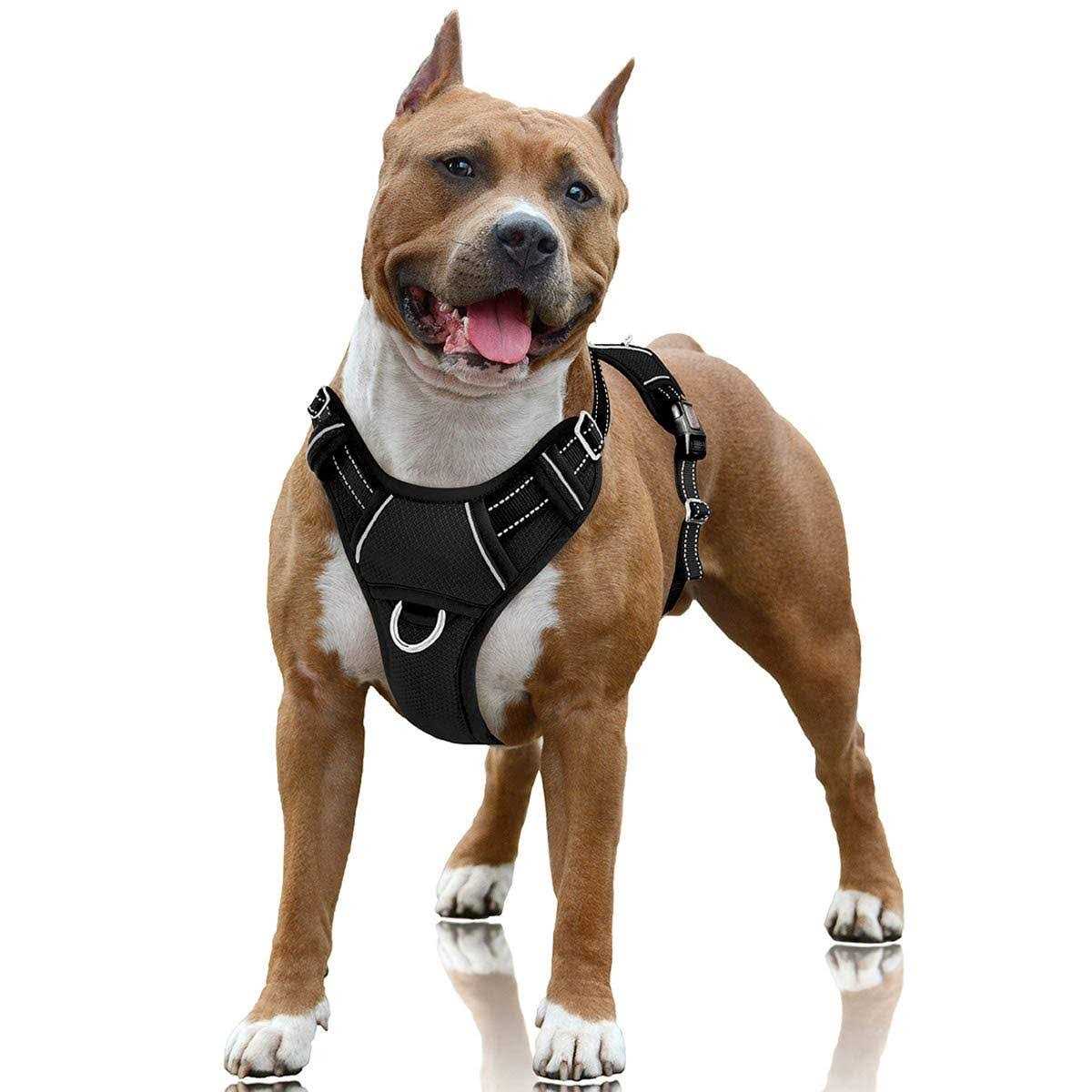 Barkbay No Pull Dog Harness Front Clip Heavy Duty Reflective Easy Control Handle for Large Dog Walking - Healthber