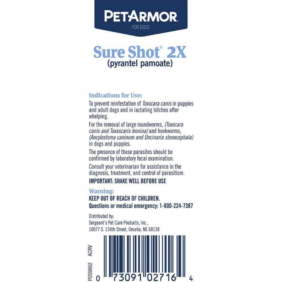 PetArmor Sure Shot 2X Liquid Wormer for Dogs - Healthber