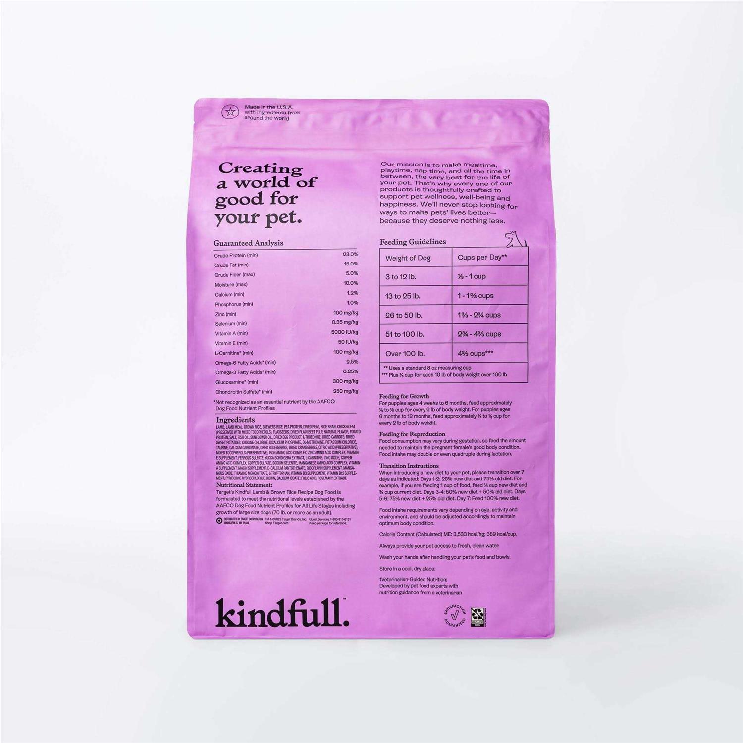 Kindfull Lamb & Brown Rice Recipe Dry Dog Food - Healthber