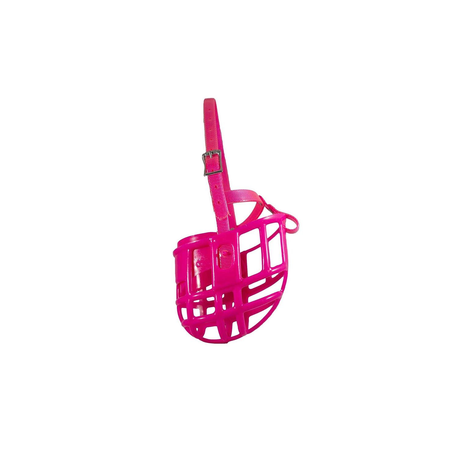 Birdwell Enterprises Plastic Dog Muzzle with Adjustable Plastic Coated Nylon Headstall - Healthber