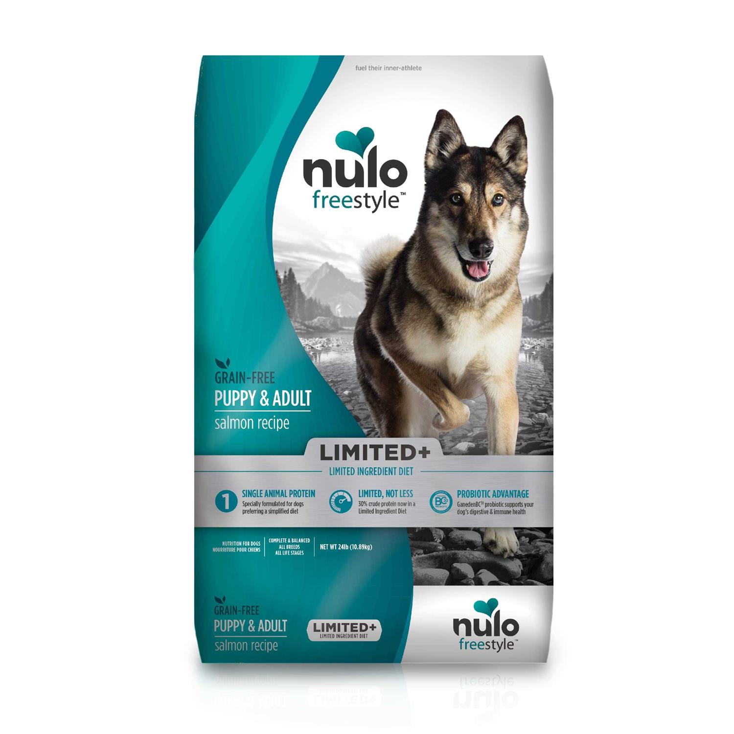 Nulo Freestyle Limited+ Salmon Recipe Grain-Free Puppy & Adult Dry Dog Food - Healthber