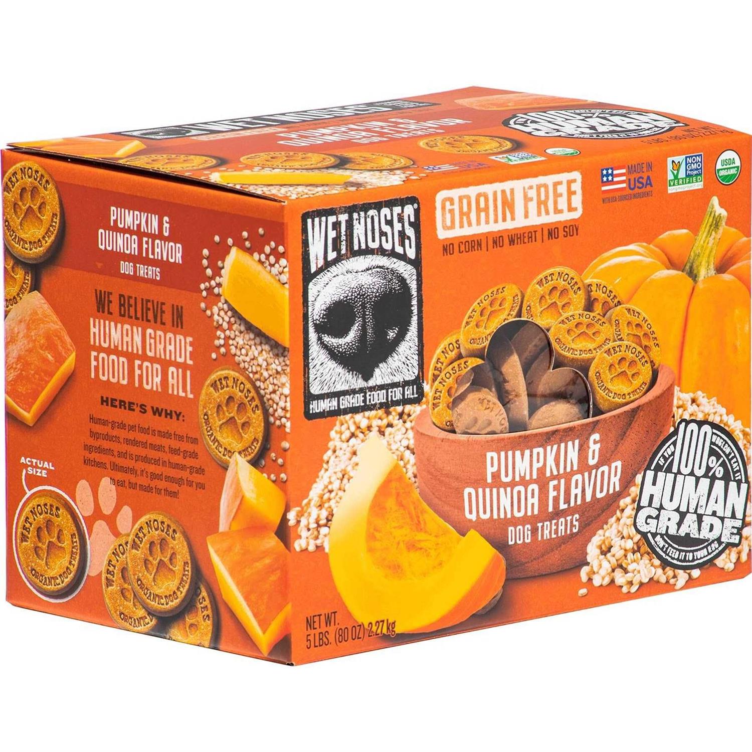Wet Noses Grain Free Pumpkin Quinoa Dog Treats - Healthber