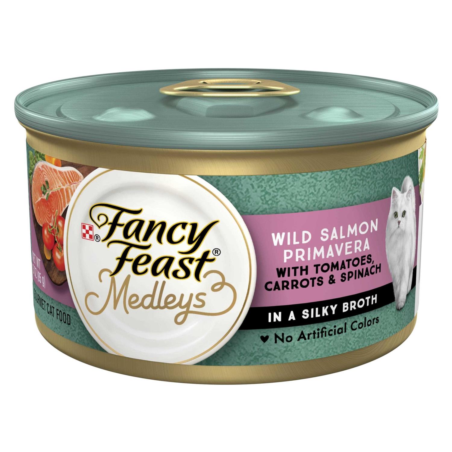 Purina Fancy Feast Medleys Wild Salmon Primavera Wet Cat Food - Healthber