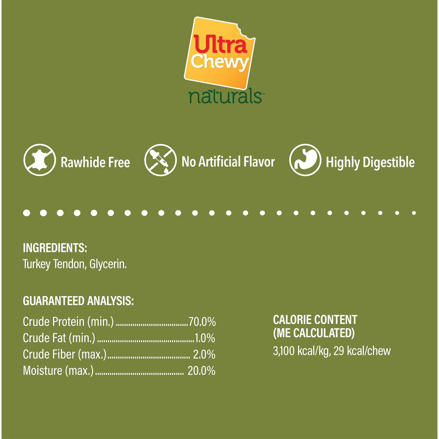 Ultra Chewy Turkey Tendon Rings for Dogs Premium All-Natural - Healthber