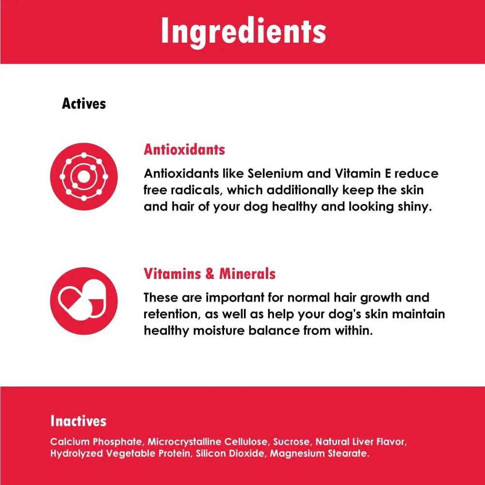 Derm-Tabs Extra Strength for Dogs - Healthber