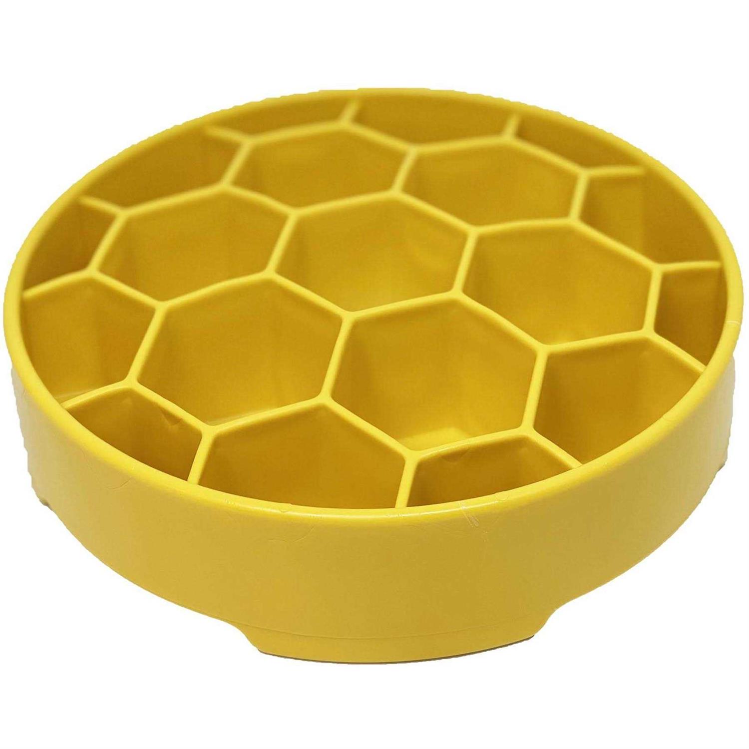 SodaPup Honeycomb Design eBowl Enrichment Slow Feeder Bowl for Dogs - Healthber