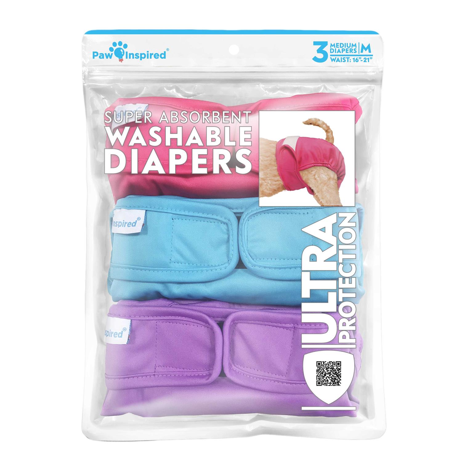 Paw Inspired Washable Dog Diapers Reusable Dog Diapers Female Dog Diapers - Healthber