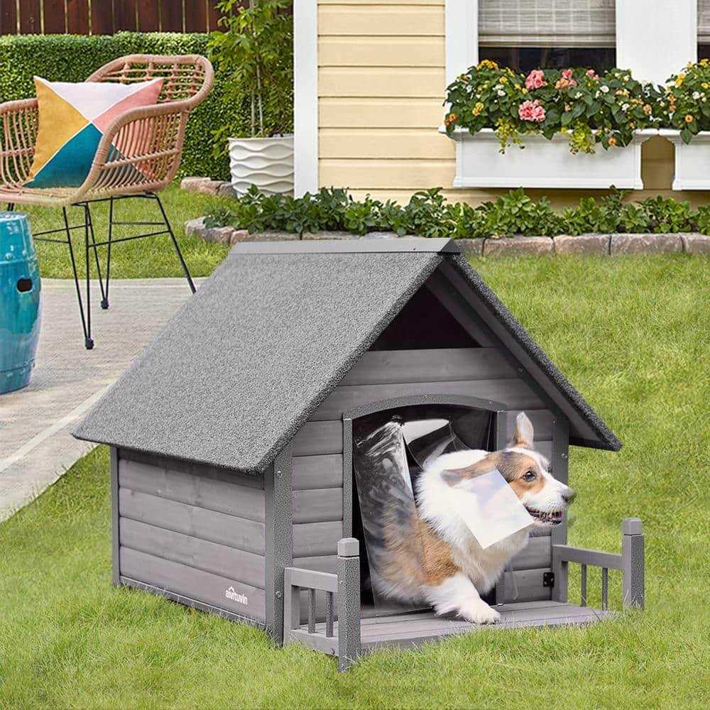 Aivituvin Outdoor Dog House with Porch Strong Iron Frame - Healthber