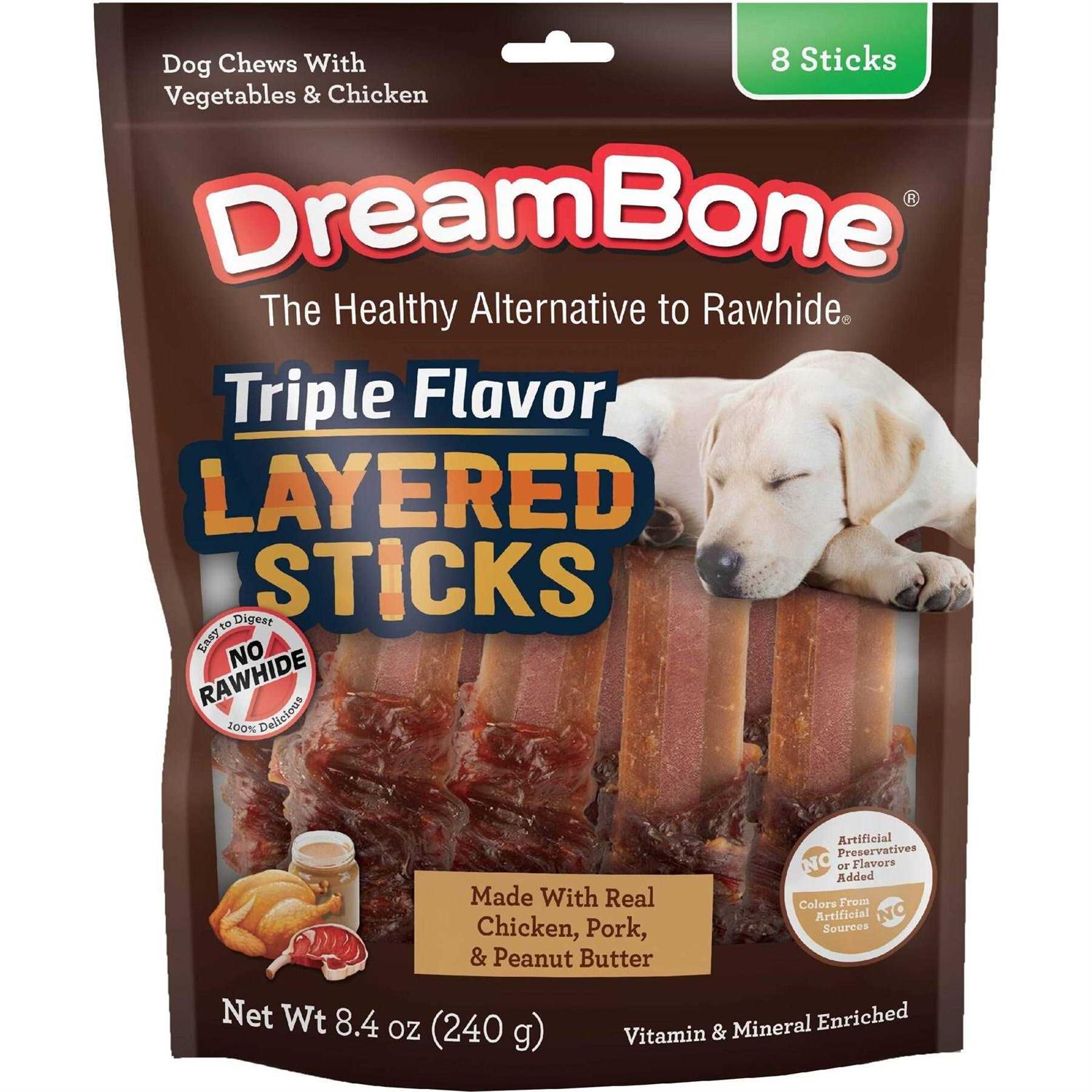Dreambone Triple Flavor Layered Sticks - Healthber
