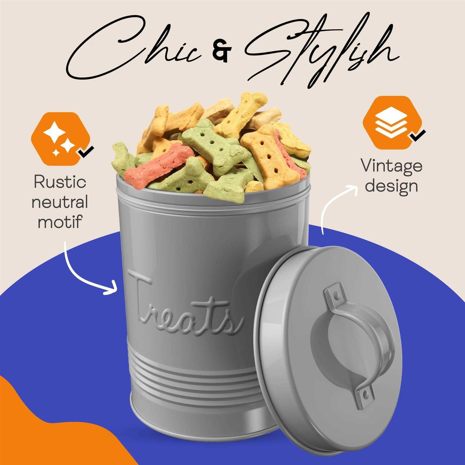 Amici Pet Retro Treats Storage Canister - Healthber