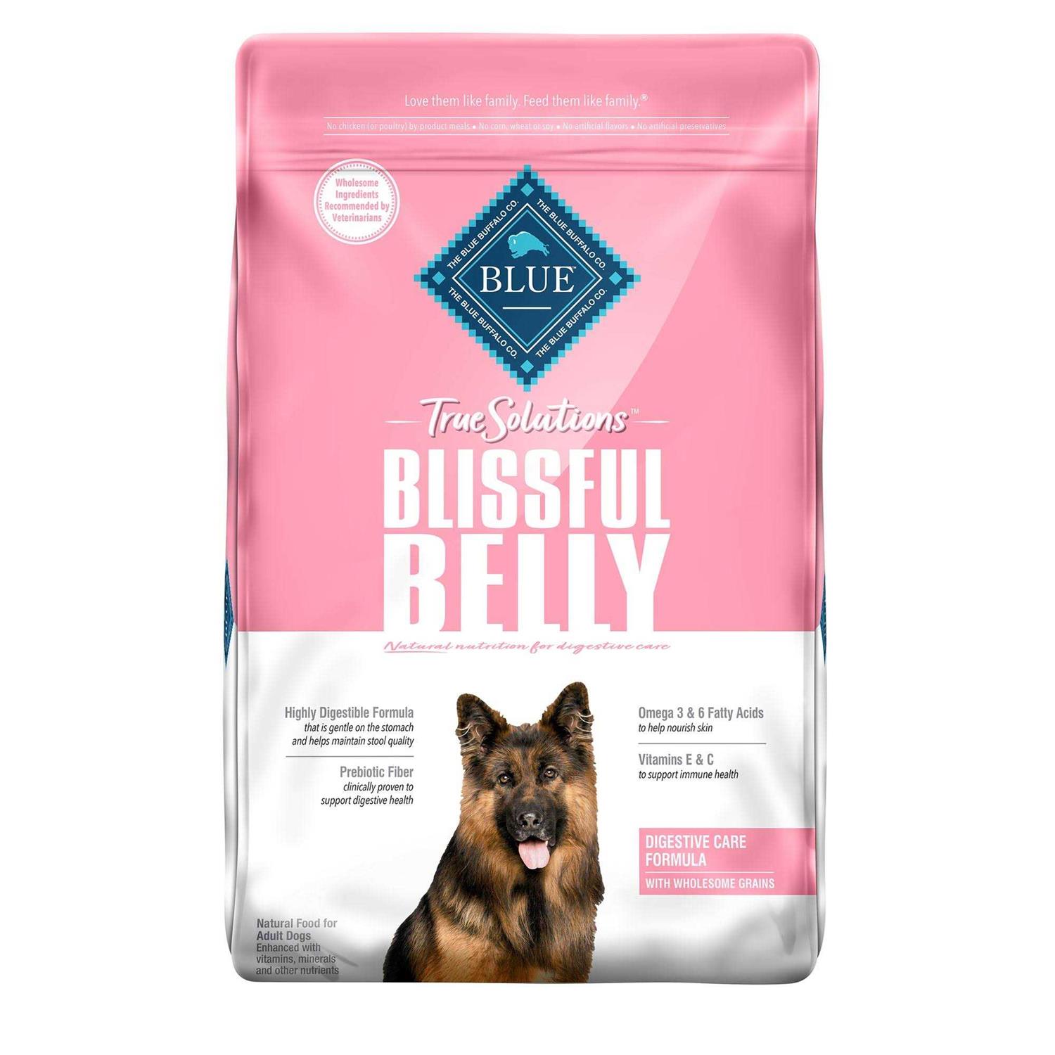 Blue Buffalo True Solutions Blissful Belly Digestive Care Adult Dry Dog Food - Healthber