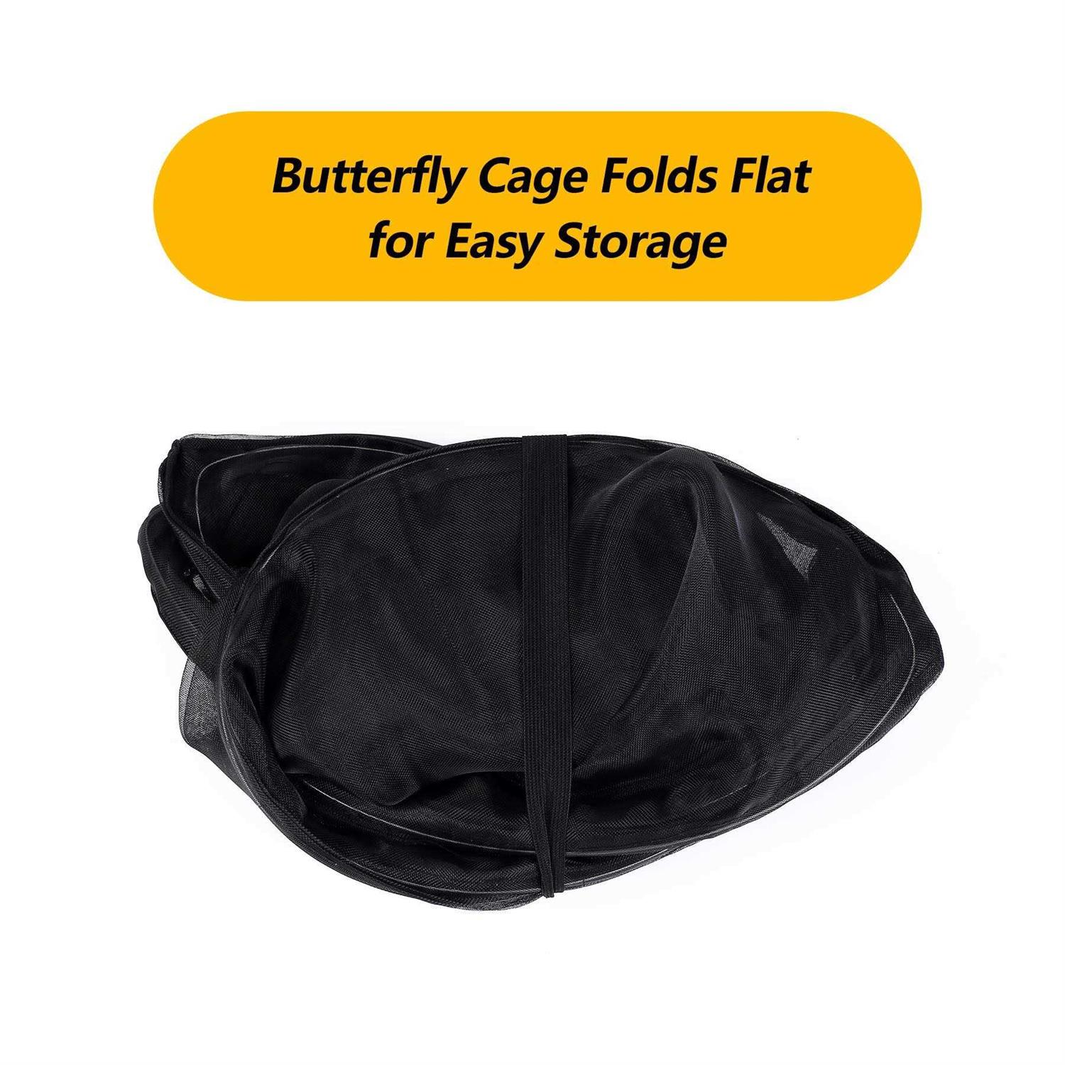 RESTCLOUD 30 Heavy Duty Monarch Butterfly Habitat Outdoor Collapsible Insect Mesh Cage Terrarium Pop-up with Zipper Protection - Healthber