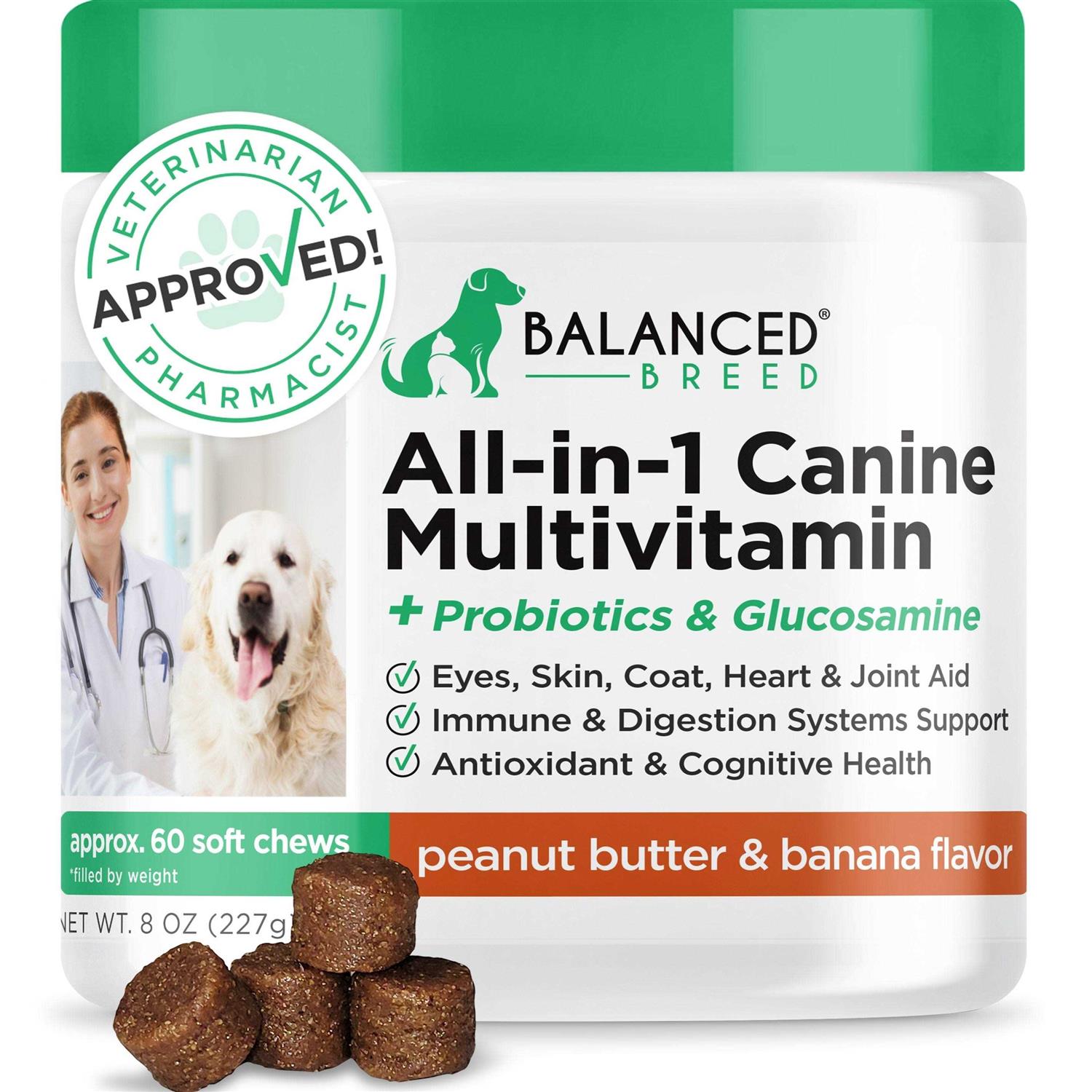 Balanced Breed All-in-1 Canine Supplement & Multivitamin - Healthber