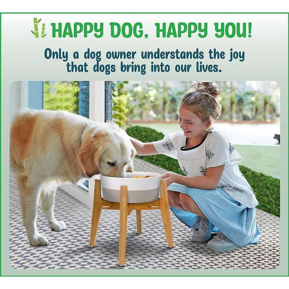 ZPirates Dog Bowl Stand Dogs Height Width Adjustable - Healthber