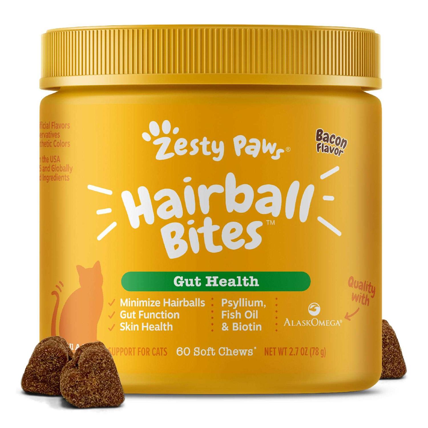 Zesty Paws Hairball Bites for Cats - Healthber