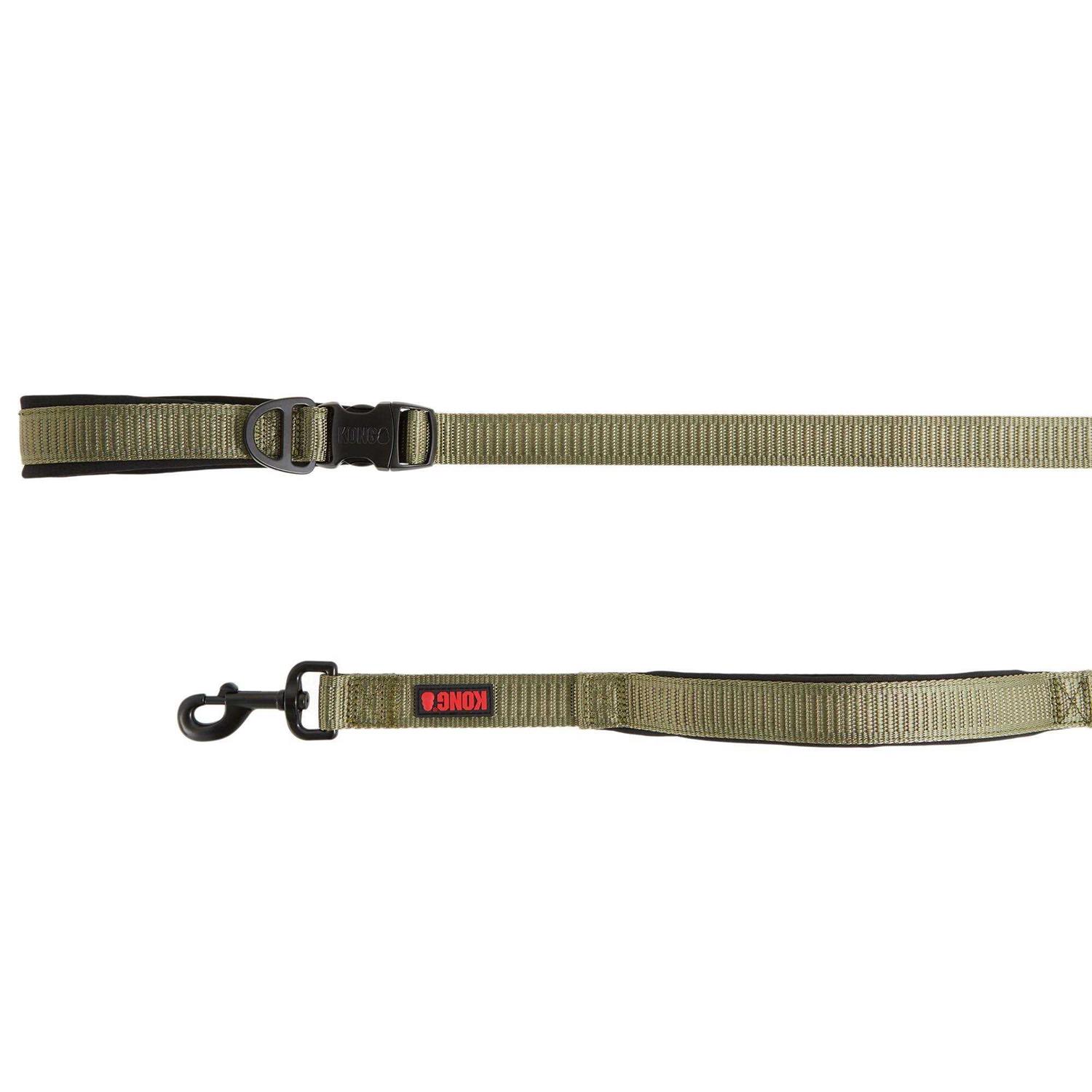 KONG Shock Absorbing Hands-Free Dog Leash 6-ft long in Green - Healthber