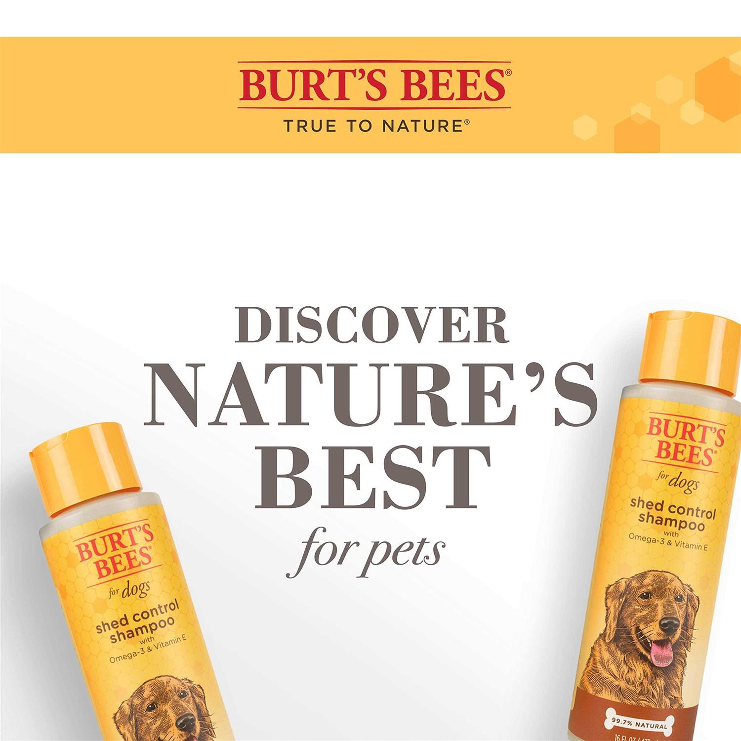 Burt’s Bees Shed Control Shampoo for Dogs with Omega-3 & Vitamin E - Healthber