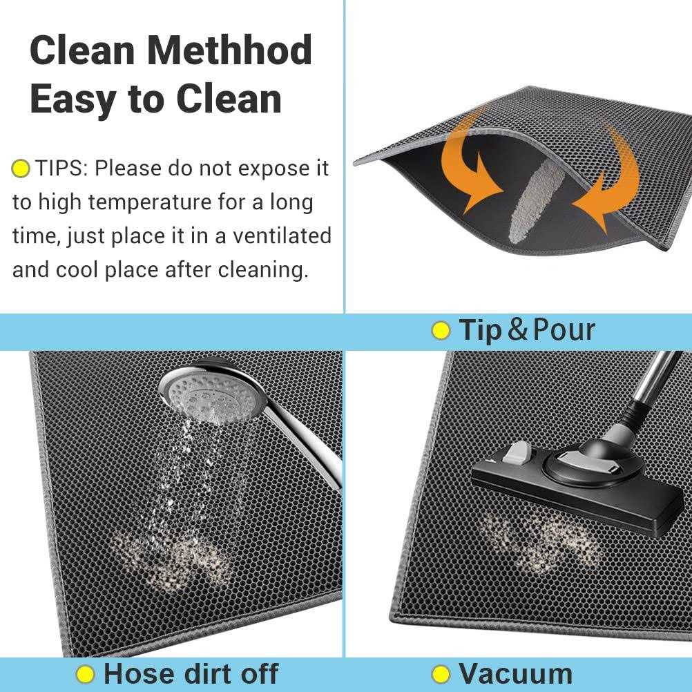 Pieviev Cat Litter Mat Double Layer Waterproof Urine Proof Trapping Mat - Healthber