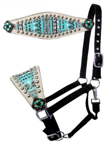 Showman Navajo & Rhinestone Bronc Halter - Healthber