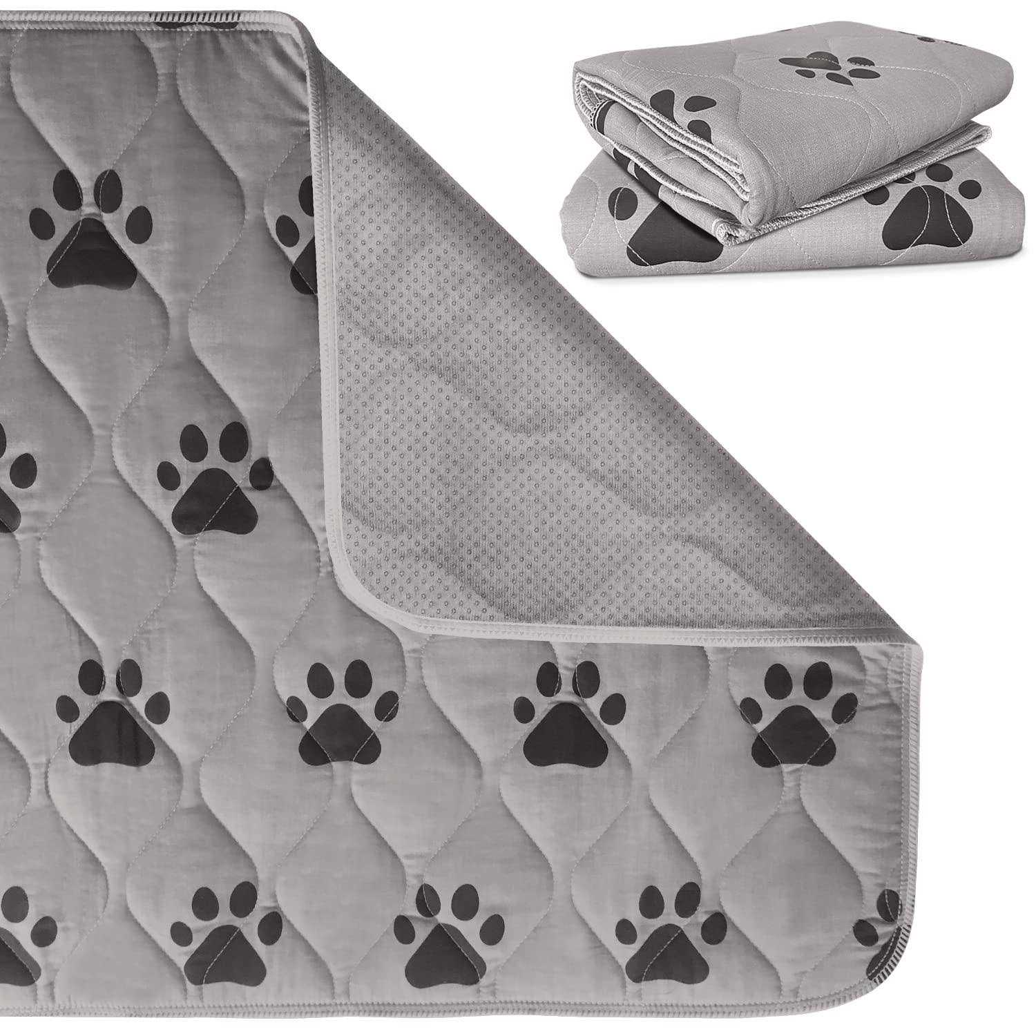 Gorilla Grip Reusable Puppy Pads 40×26 Slip Resistant Pet Crate Mat - Healthber