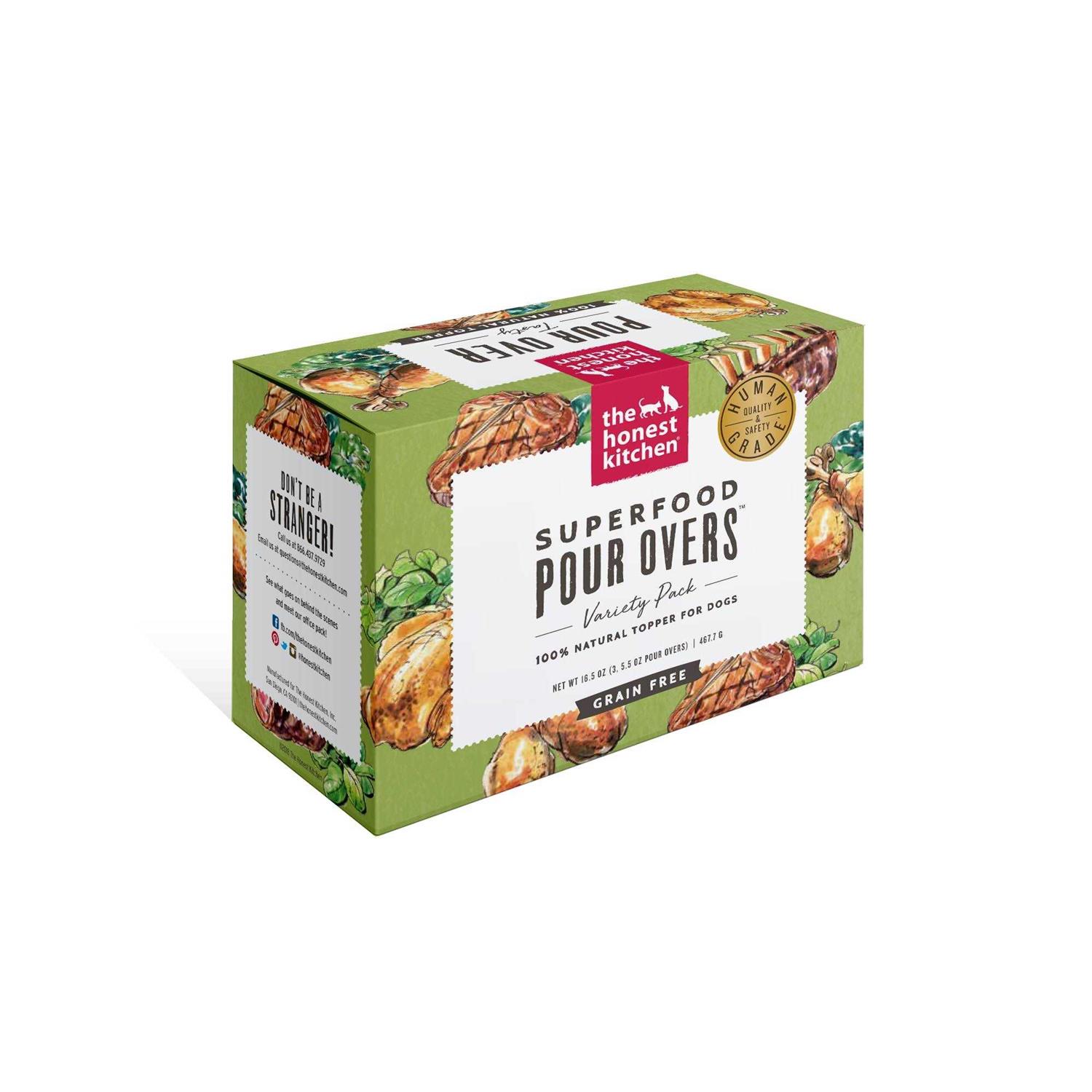 The Honest Kitchen Superfood Pour Overs Variety Pack Wet Dog Food Topper - Healthber