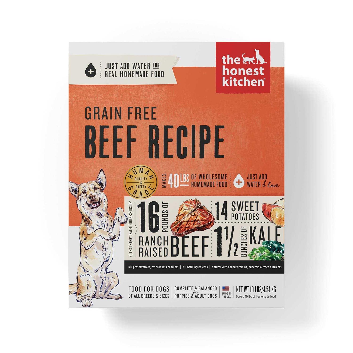 The Honest Kitchen Dehydrated Grain-Free Beef Dog Food 10lb - Healthber