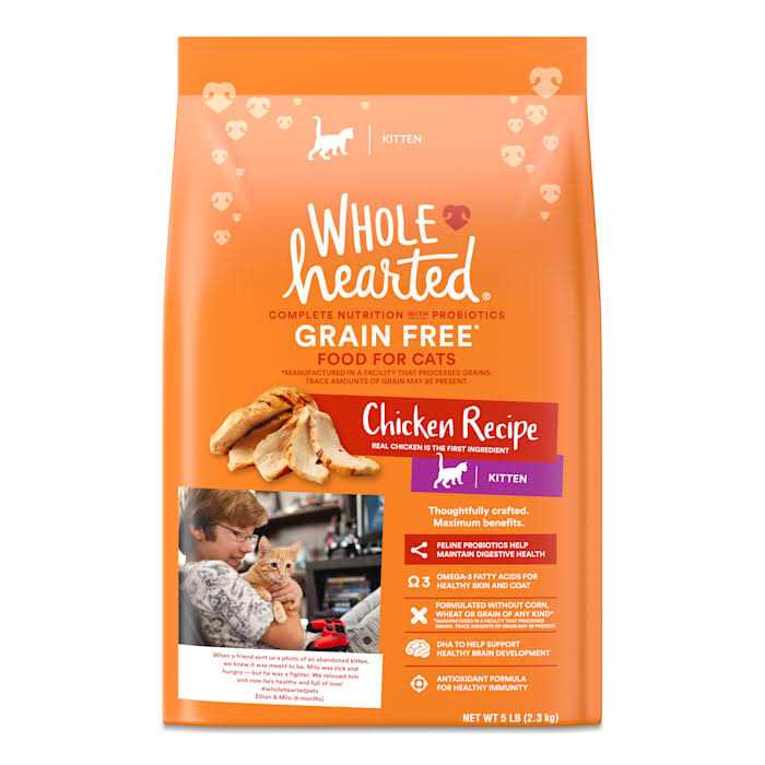 WholeHearted Grain Free Chicken Recipe Dry Kitten Food - Healthber