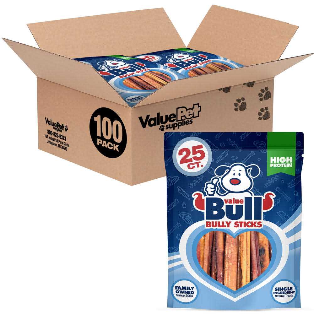 ValueBull Bully Sticks for Dogs 6 inch - Healthber