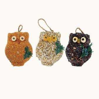 Mr. Bird Ollie Owl Bird Seed Ornaments - Healthber