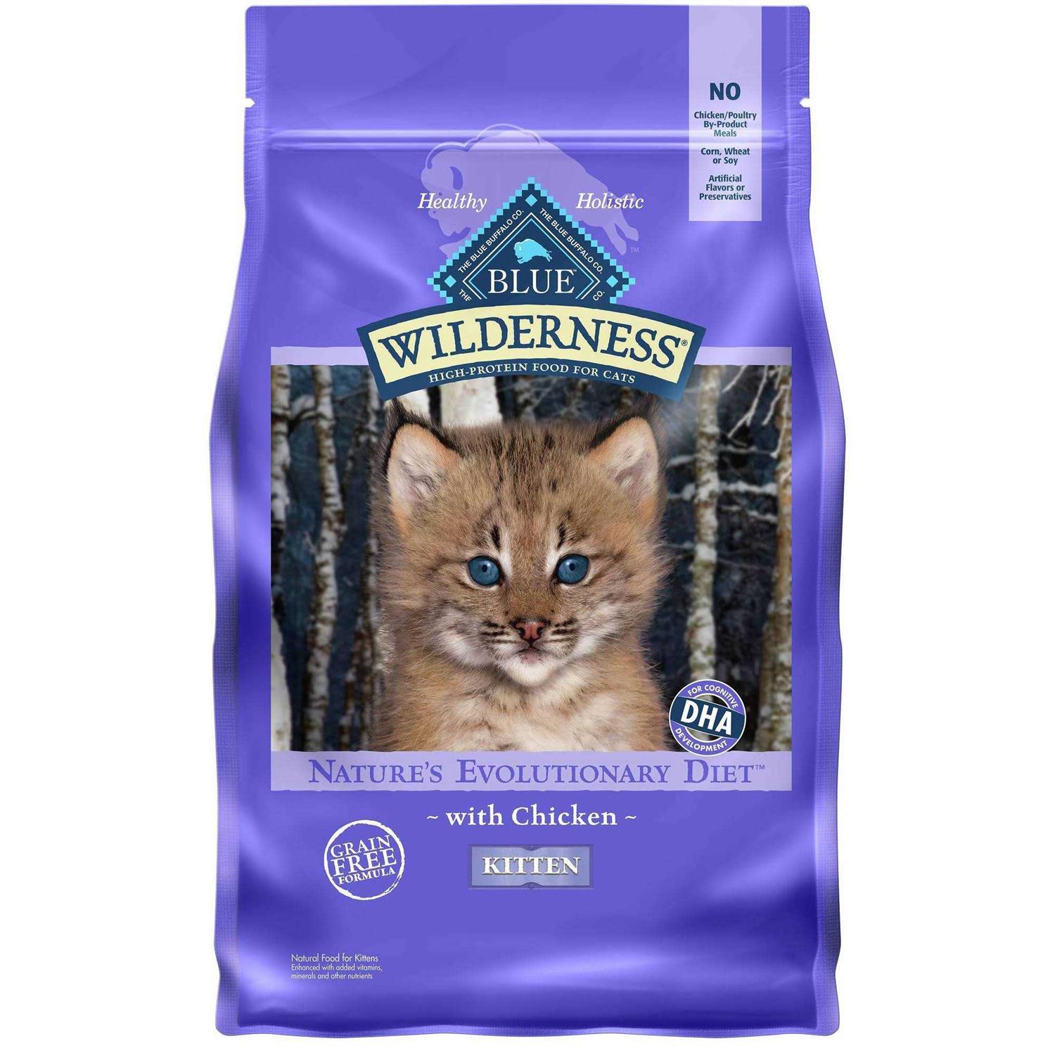 Blue Buffalo Wilderness High Protein Natural Chicken Kitten Dry Cat Food - Healthber
