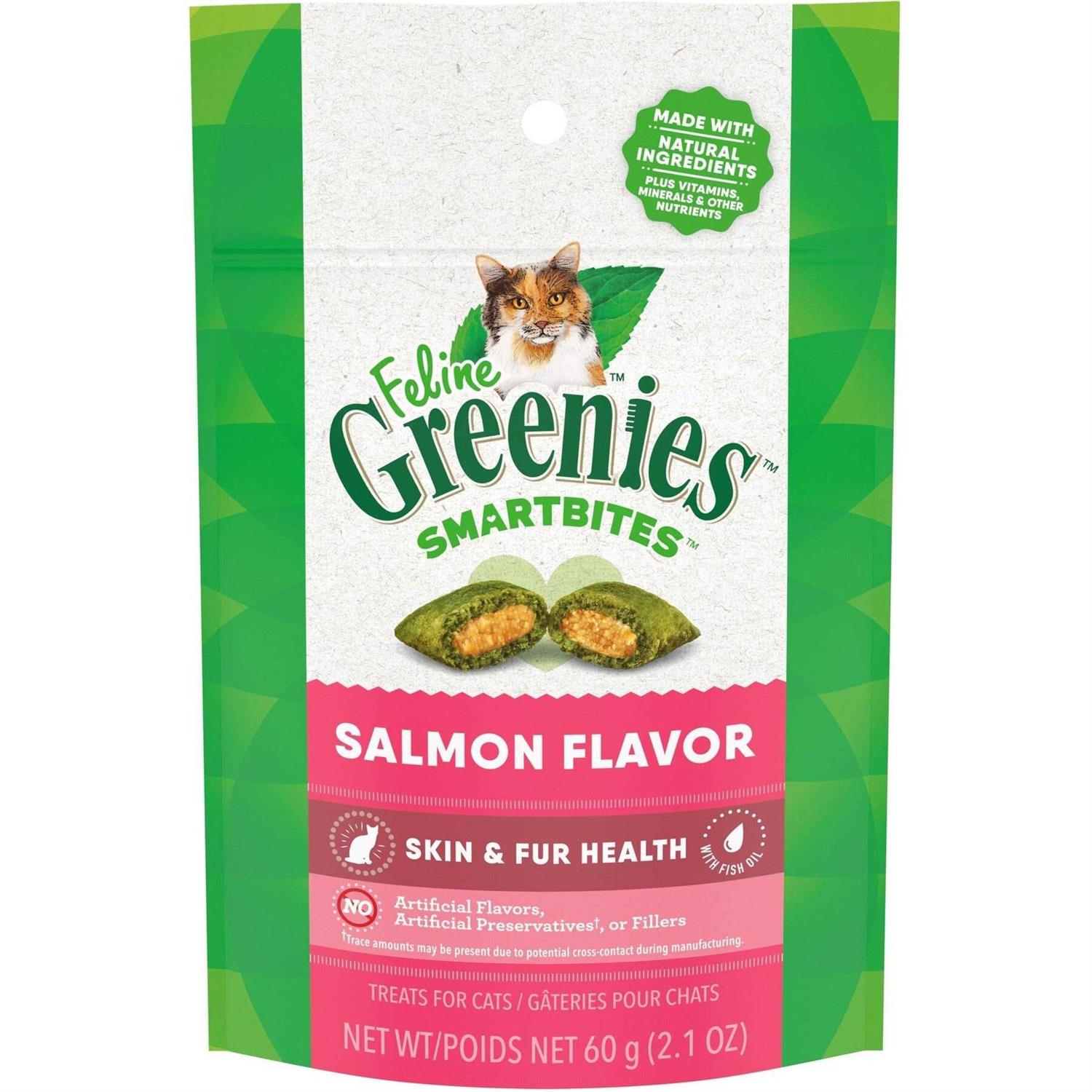 Feline Greenies SmartBites Cat Treats Skin & Fur - Healthber