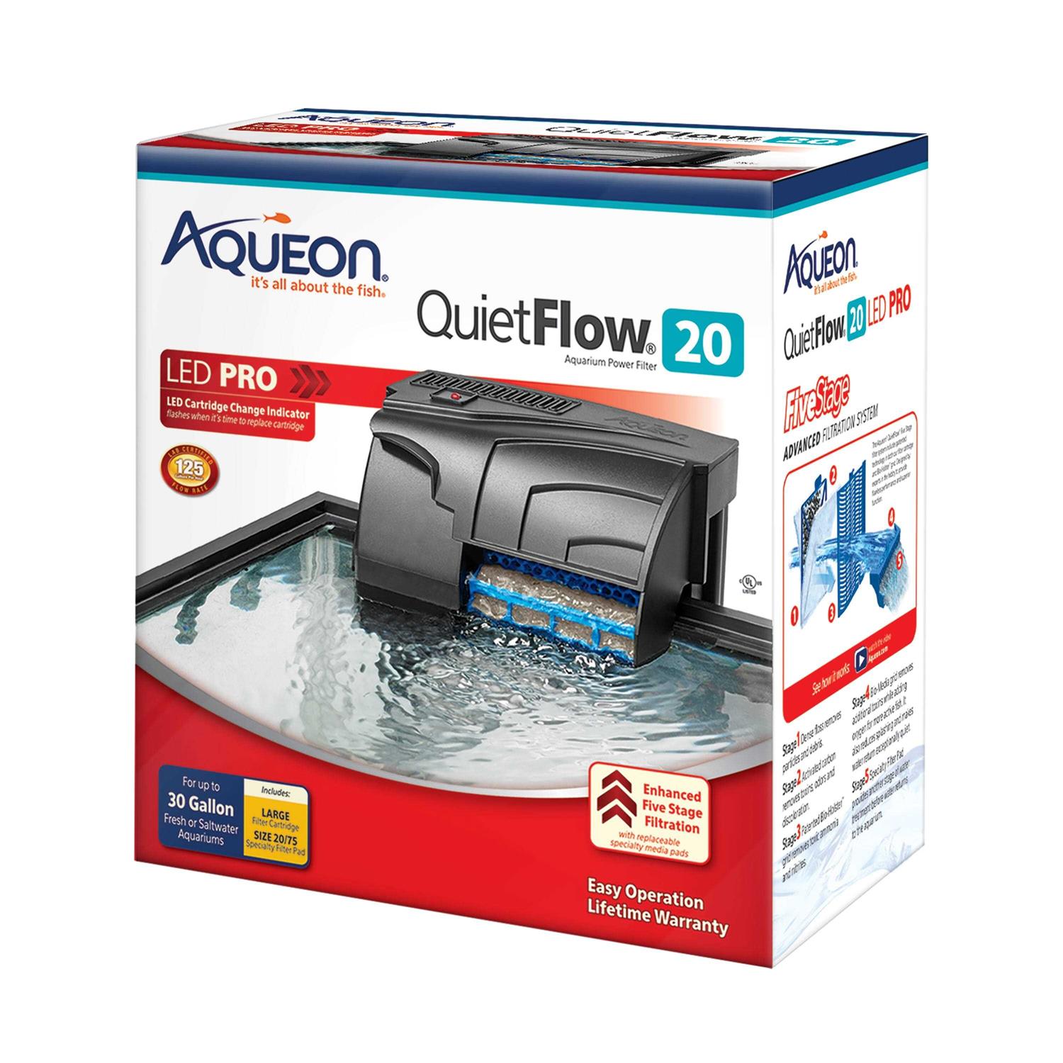 Aqueon QuietFlow 20 LED Pro Power Filter - Healthber