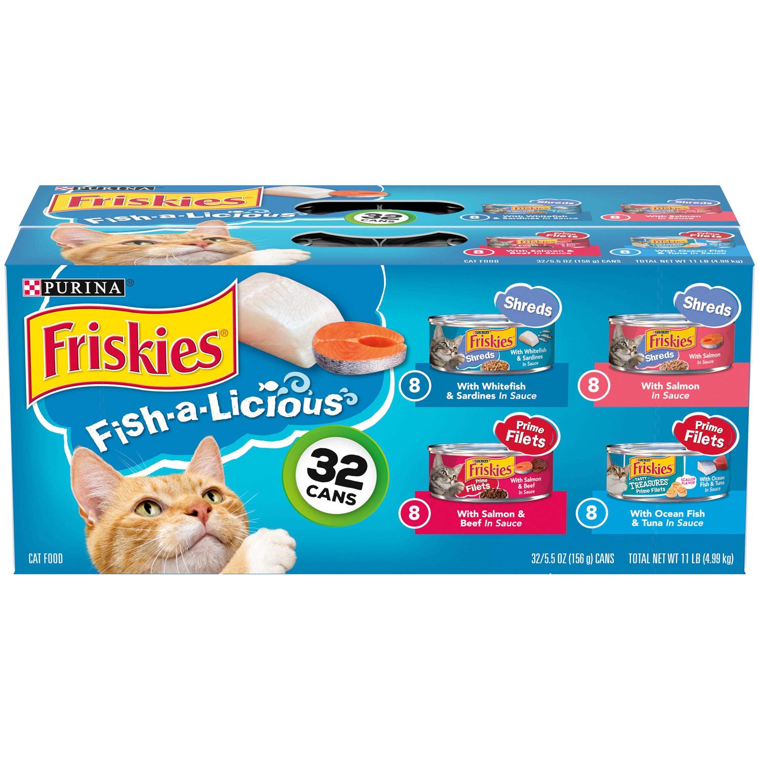 Purina Friskies Fish-A-Licious Wet Cat Food Variety Pack - Healthber