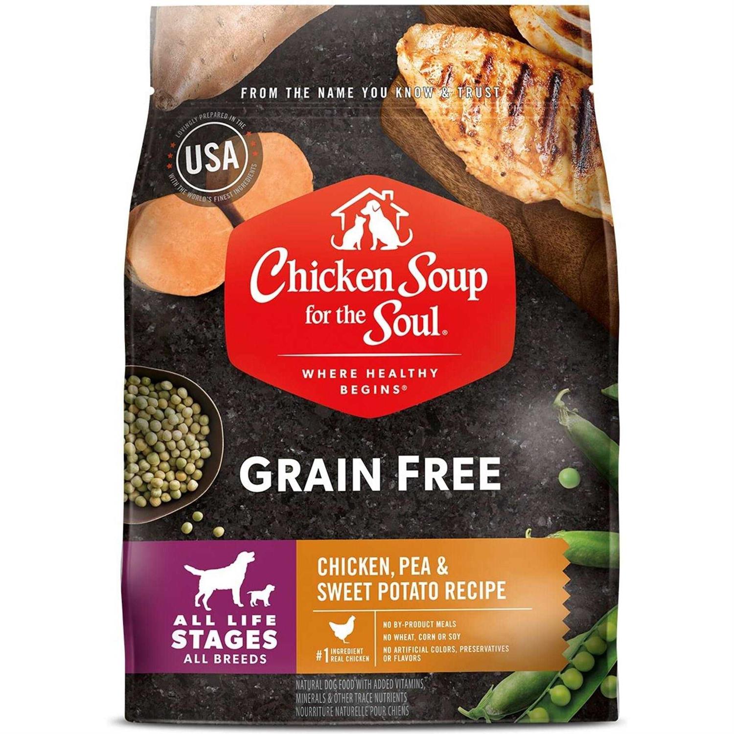 Chicken Soup for The Soul Grain Free Pea Sweet Potato Dry Dog Food - Healthber